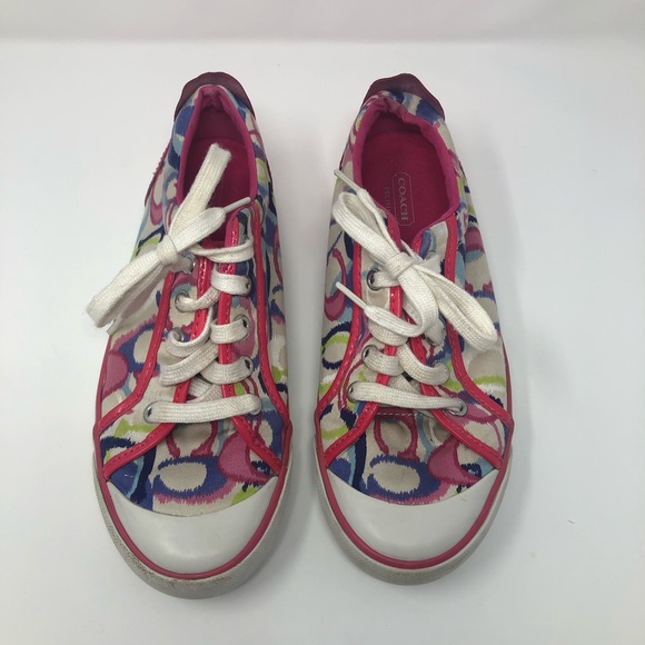 Coach Barrett Multicolored Sneaker Canvas Size 8B - Picture 2 of 9